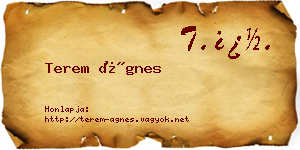 Terem Ágnes névjegykártya